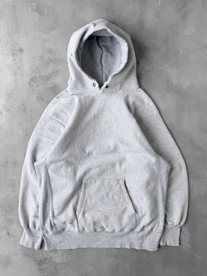 Heather Gray Champion Reverse Weave Hoodie 90's - XL
