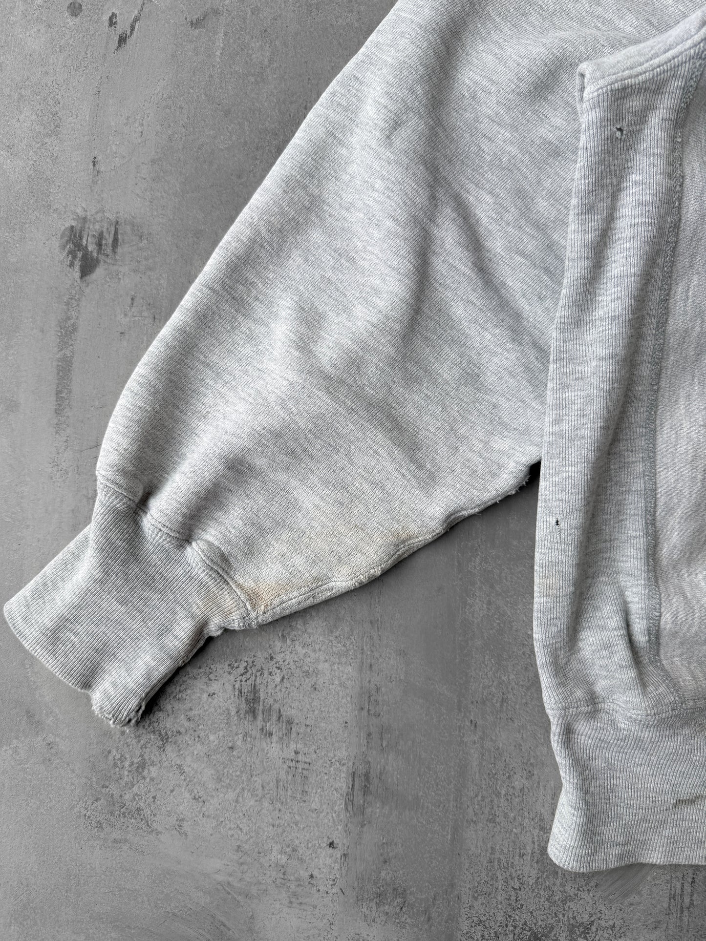 Heather Gray Champion Reverse Weave Hoodie 90's - XL