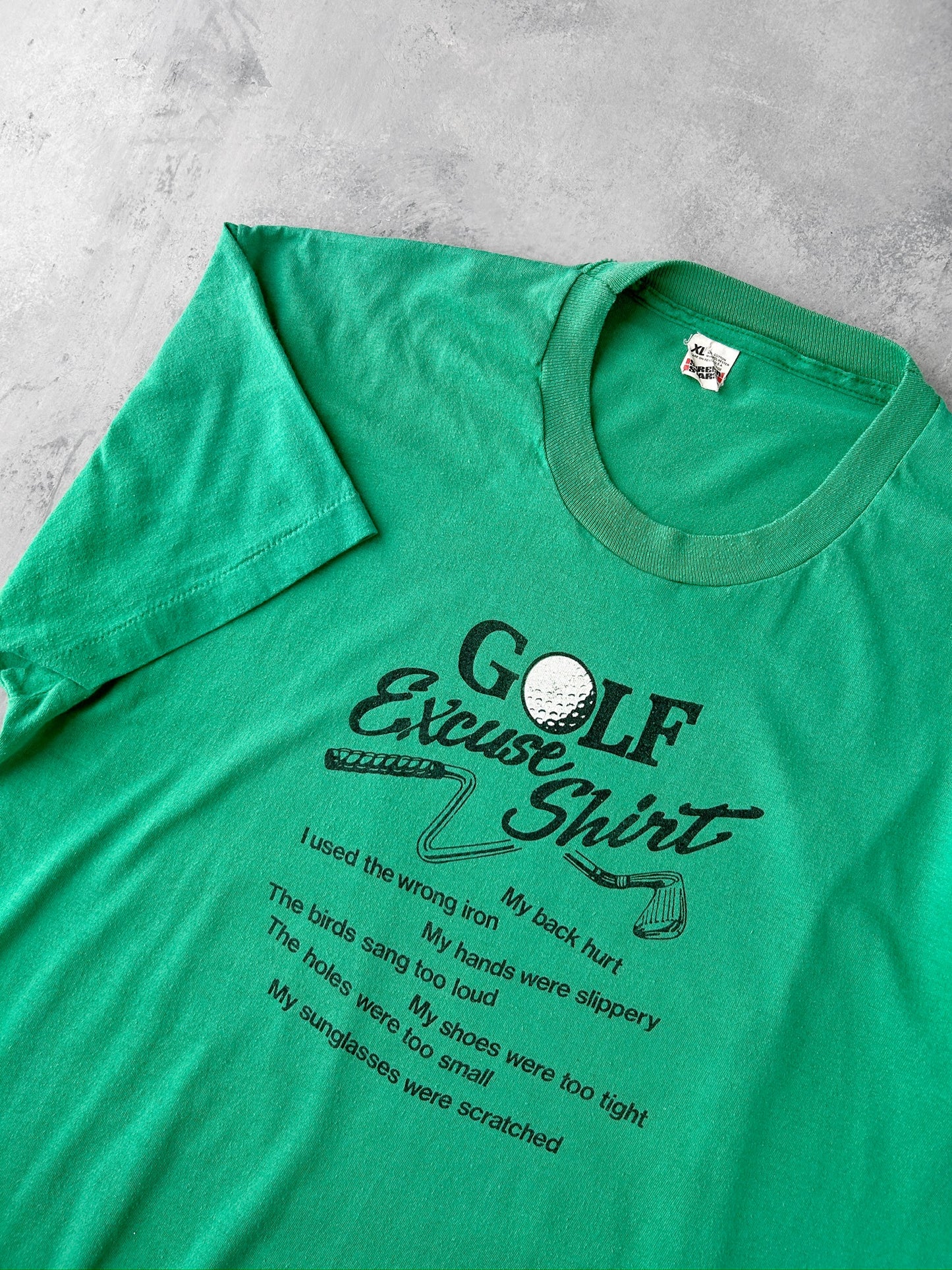 Golf Excuse T-Shirt 80's - Large