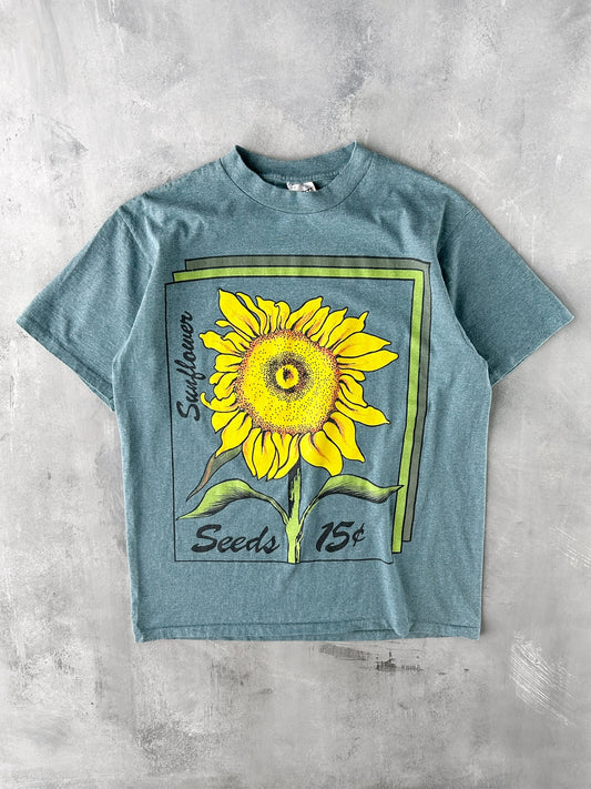Sunflower Seeds Graphic T-Shirt 90's - Large