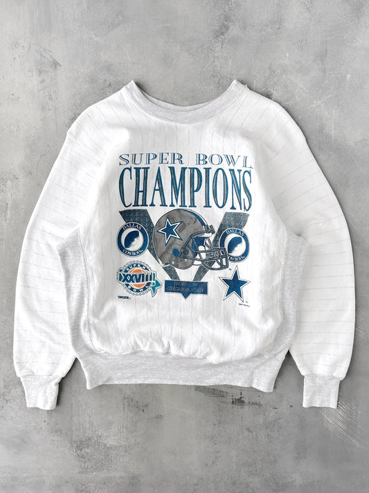 Dallas Cowboys Super Bowl Sweatshirt '93 - Large