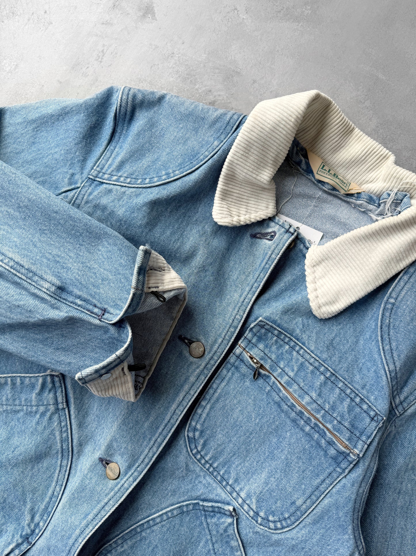 L.L. Bean Denim Chore Coat 80's - XS / Small