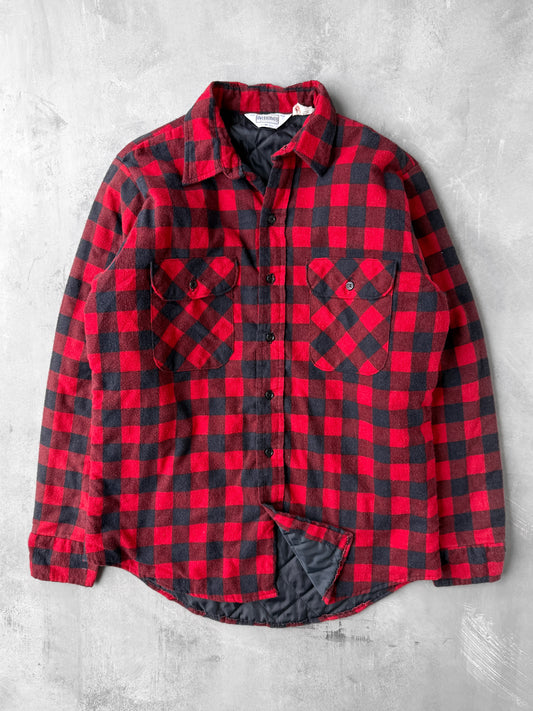 Five Brother Buffalo Plaid Quilted Flannel 80's - Medium