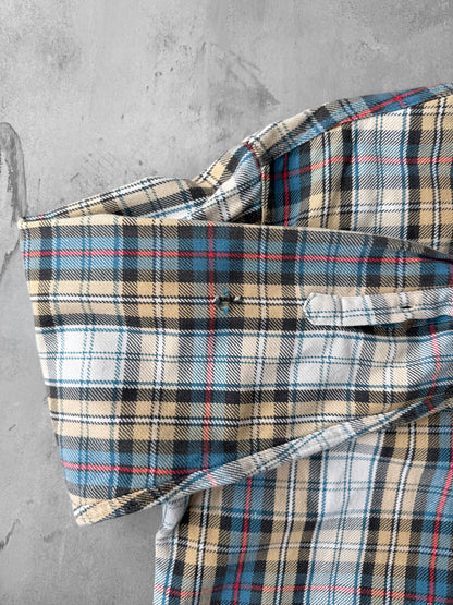 J. Crew Plaid Denim Shirt 90's - XL Tall