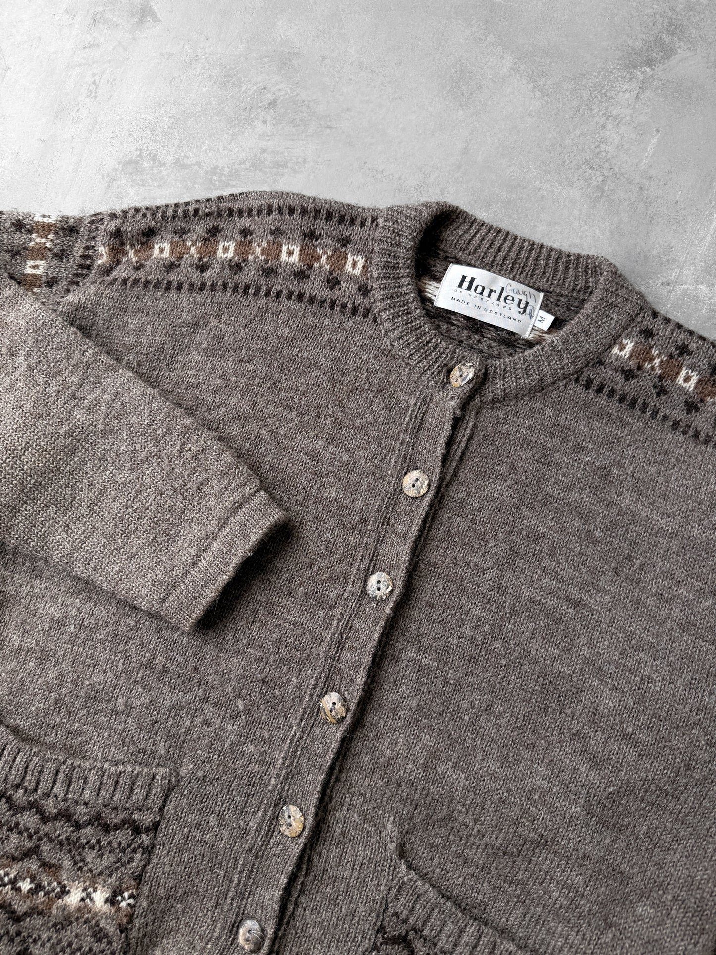 Brown Scottish Cardigan - Medium