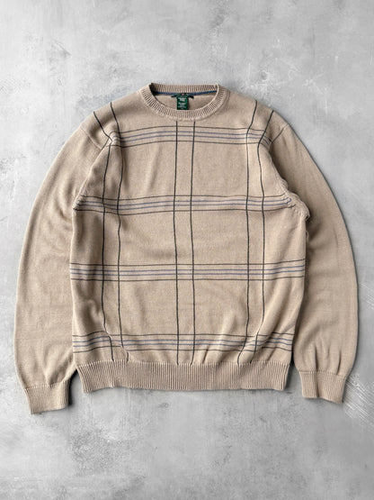 Grid Pattern Sweater Y2K  - Large