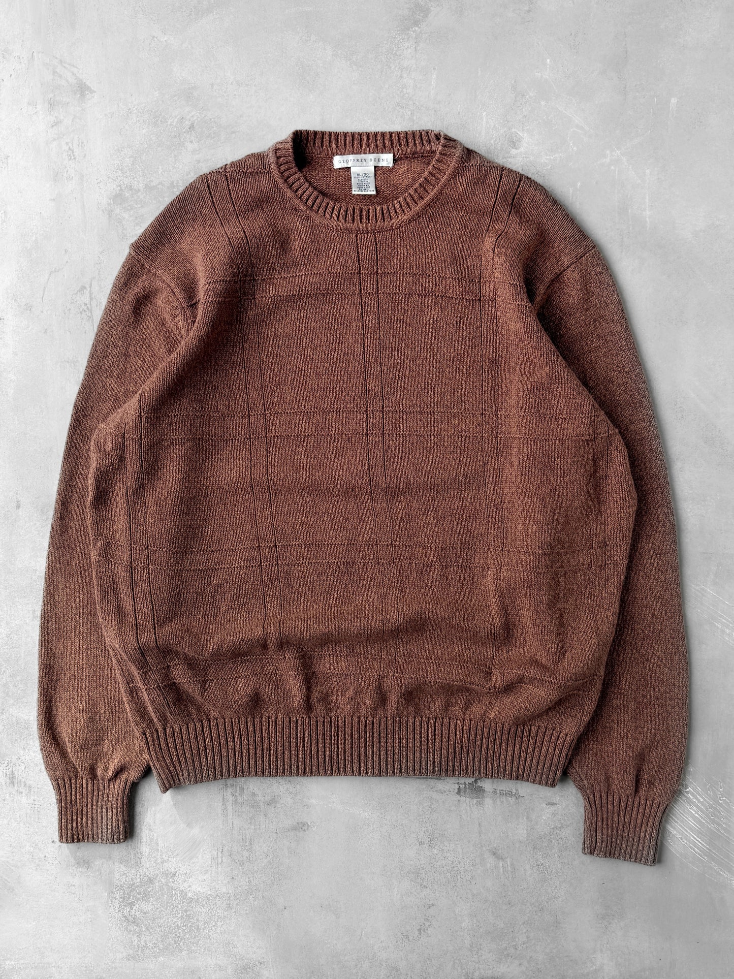 Grid Textured Sweater Y2K - XL