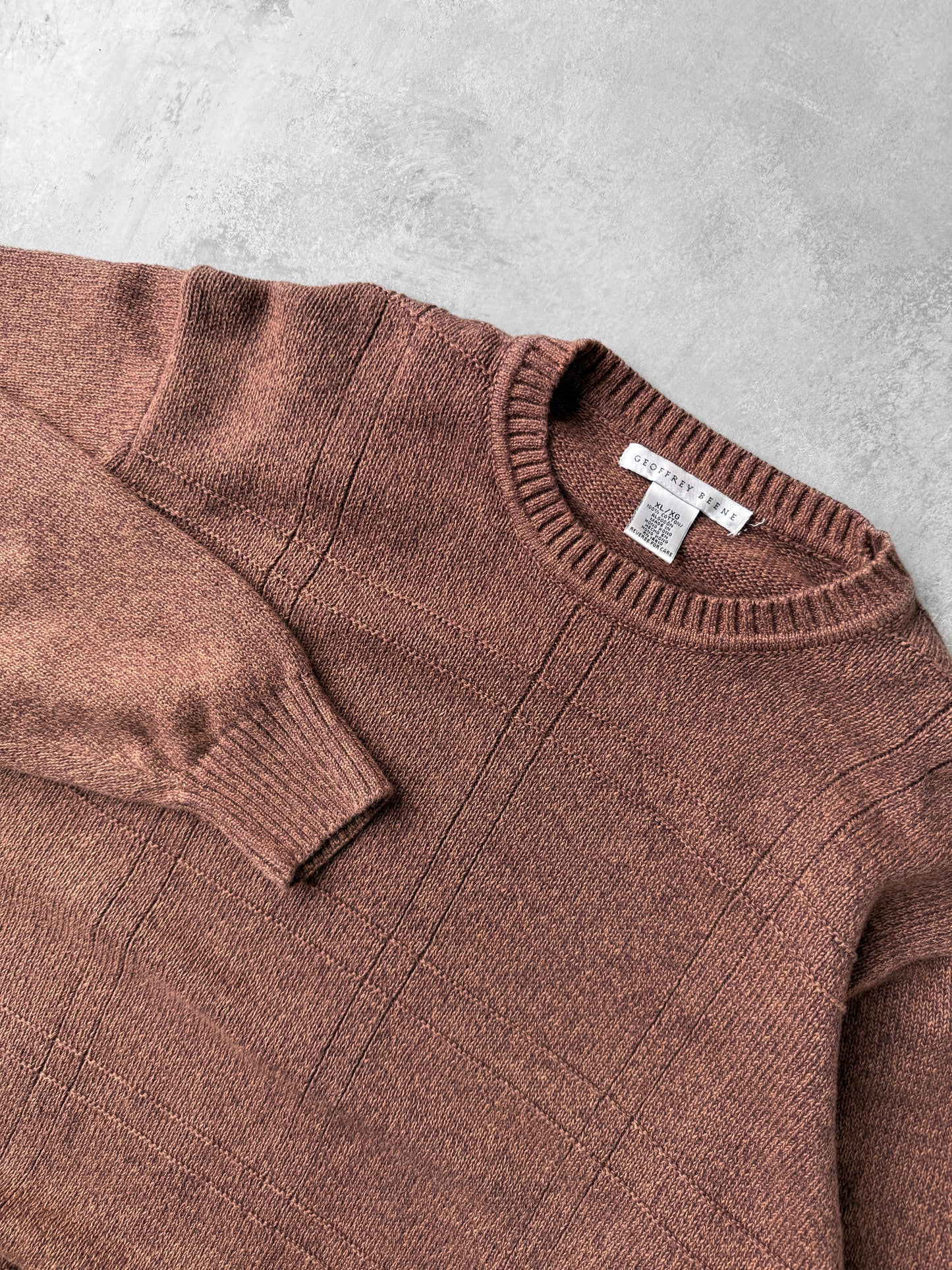 Grid Textured Sweater Y2K - XL