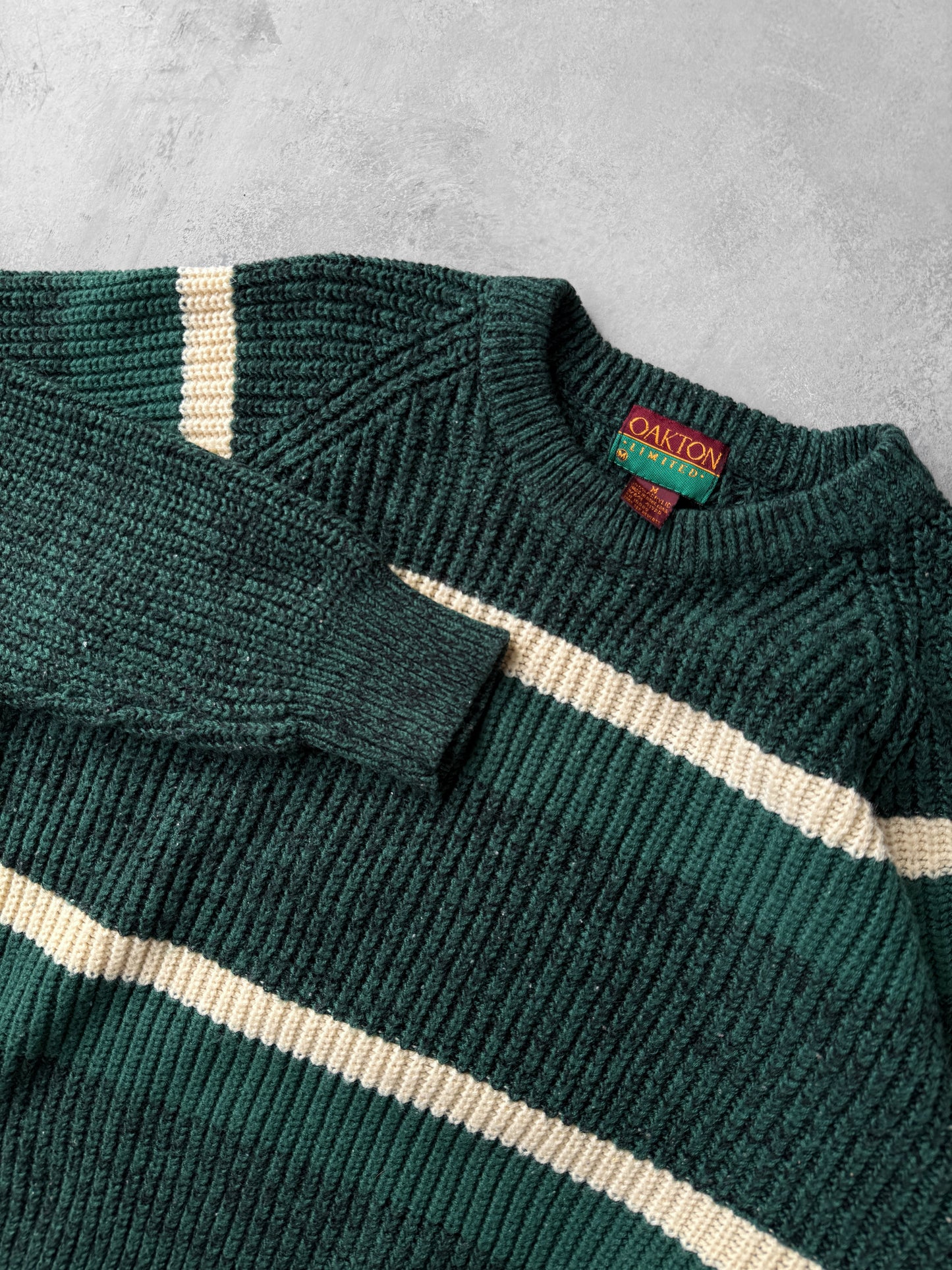 Marled Greens Sweater 90's - Medium