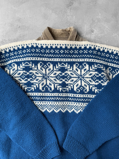 Norwegian Ski Sweater 70's - XL
