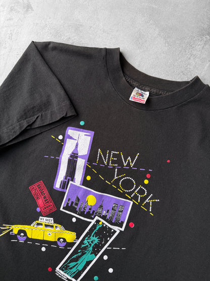 New York City Graphic T-Shirt 90's  - Large