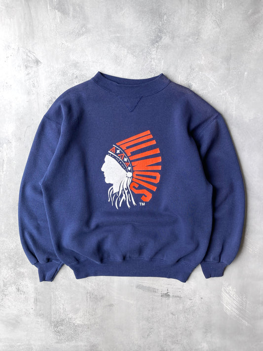 University of Illinois Sweatshirt 80's - Large