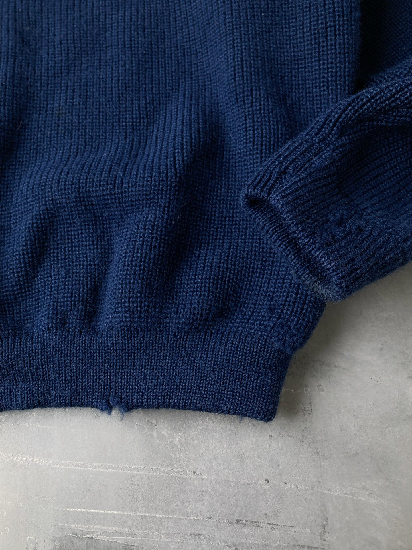 Distressed Blue Sweater 80's  - Medium