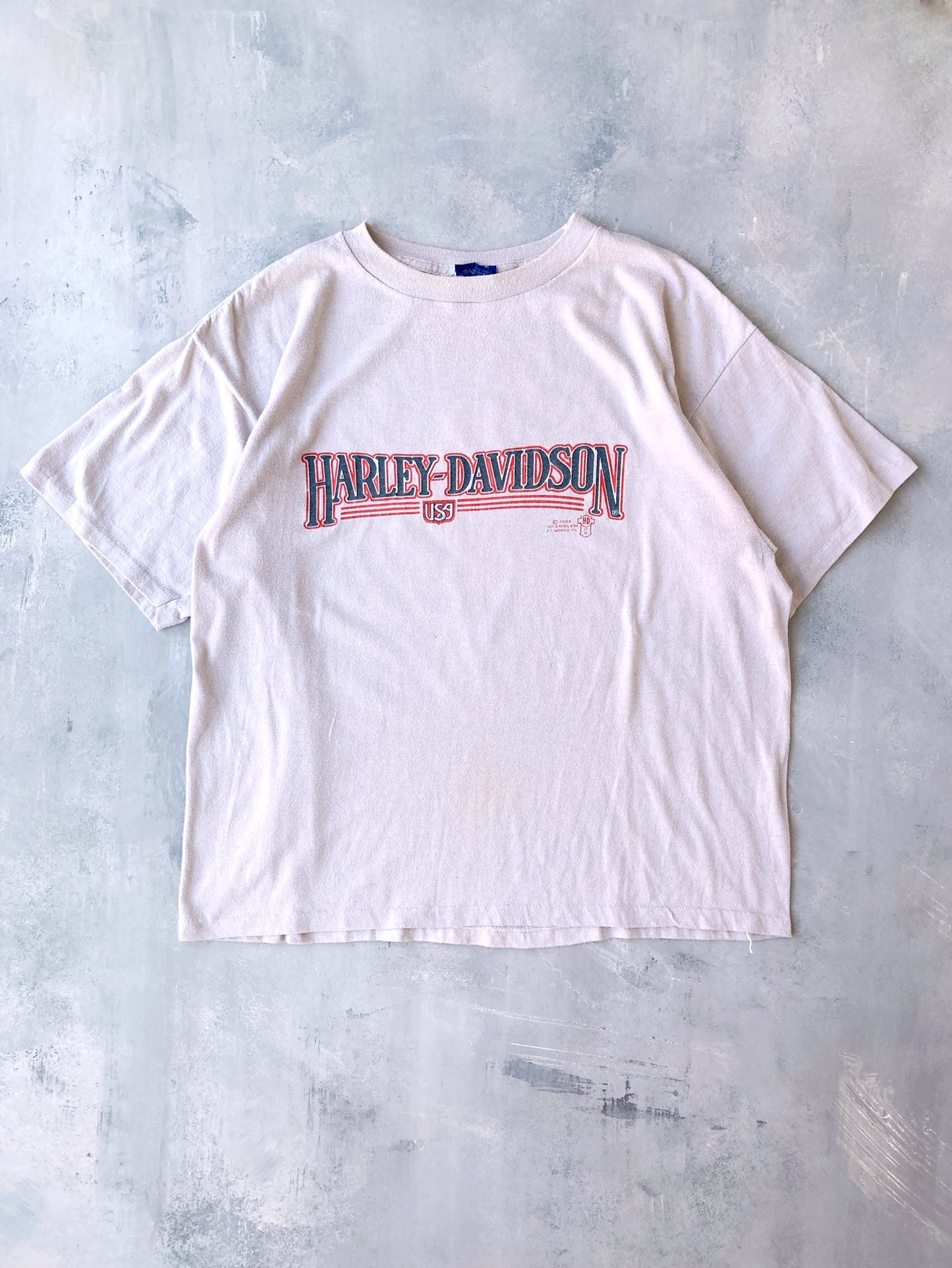 Harley-Davidson 3D Emblem T-Shirt 80's - Large
