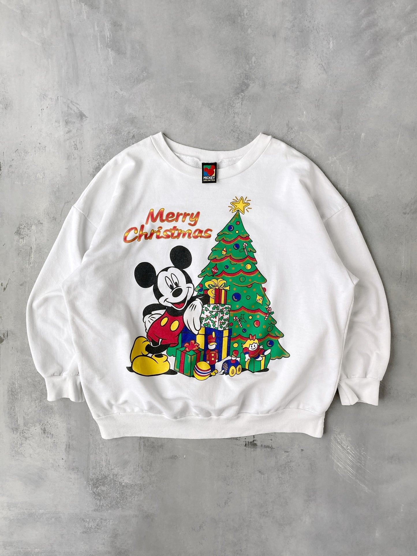 Mickey Christmas Sweatshirt 90's - XXL