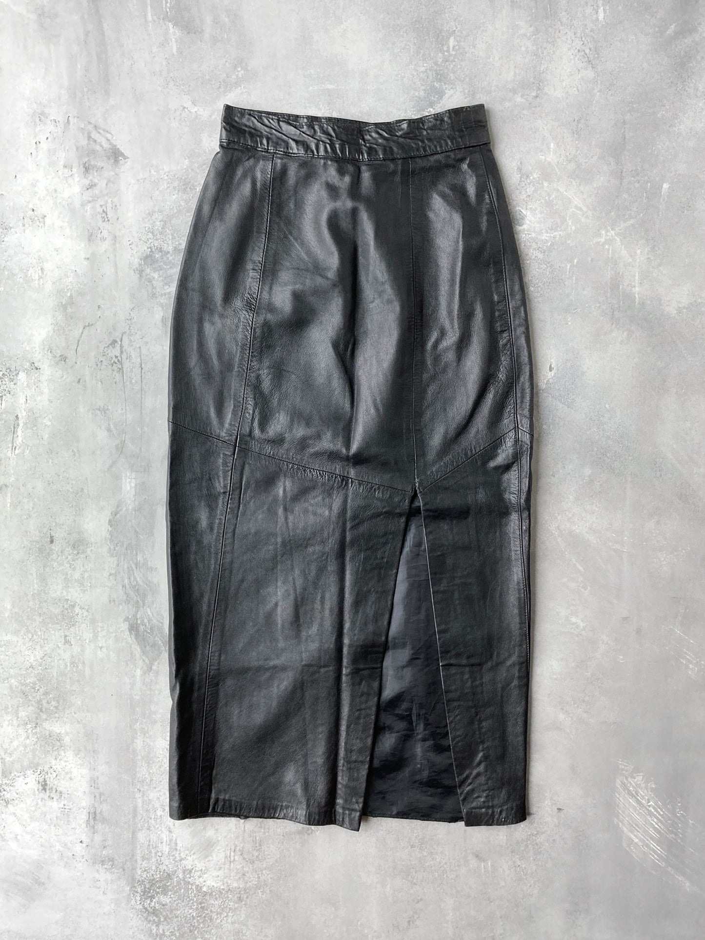 Leather Pencil Skirt 90's - 0 / 2 (XS)