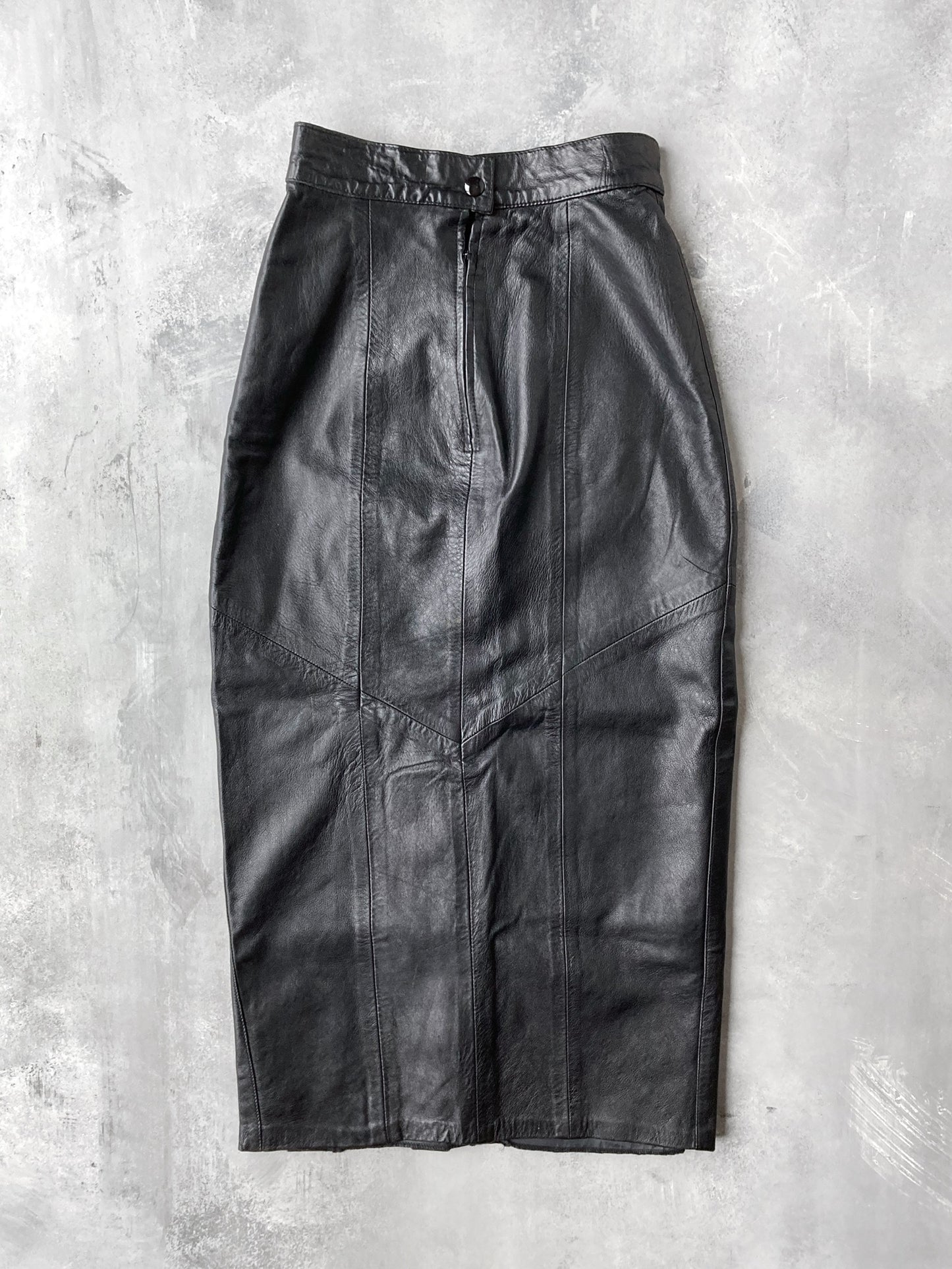 Leather Pencil Skirt 90's - 0 / 2 (XS)