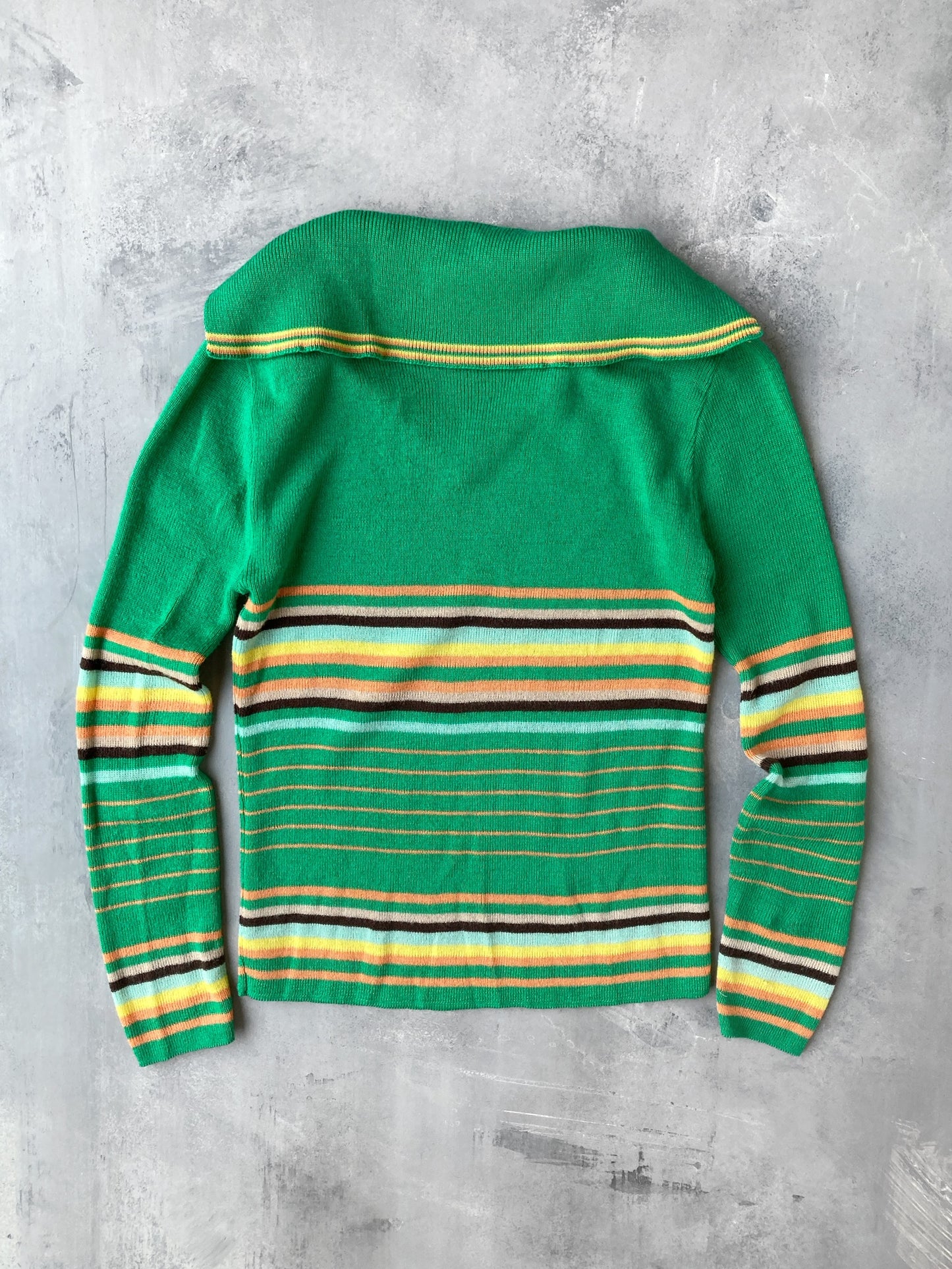 Collared Striped Sweater 70's - Small