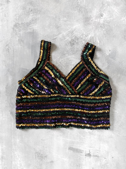 Sequined Crop Top 90's - XL