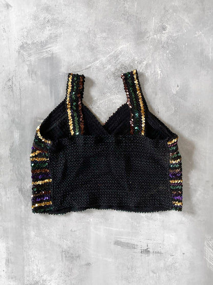 Sequined Crop Top 90's - XL