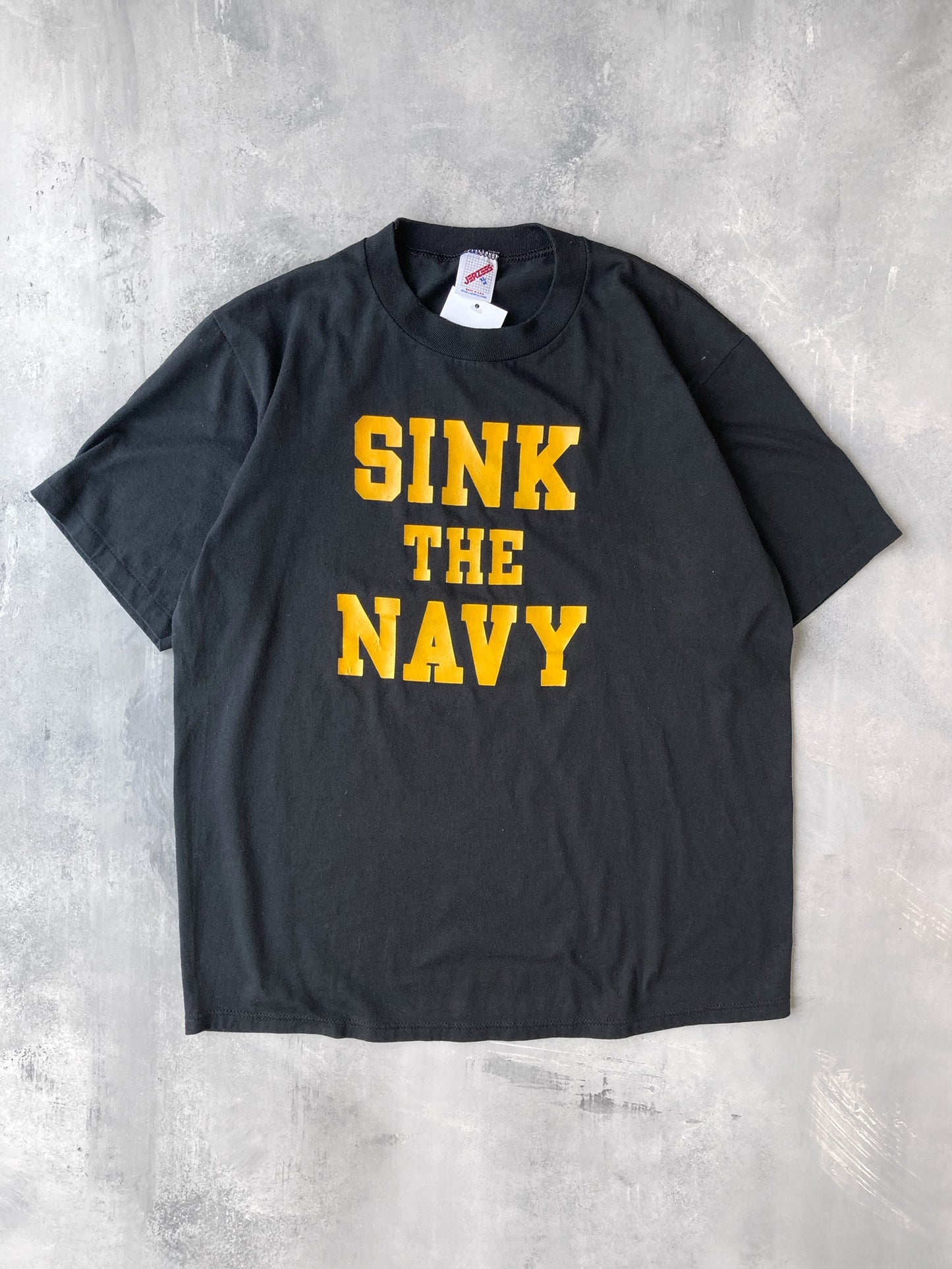 Sink the Navy Army T-Shirt 80's - Large
