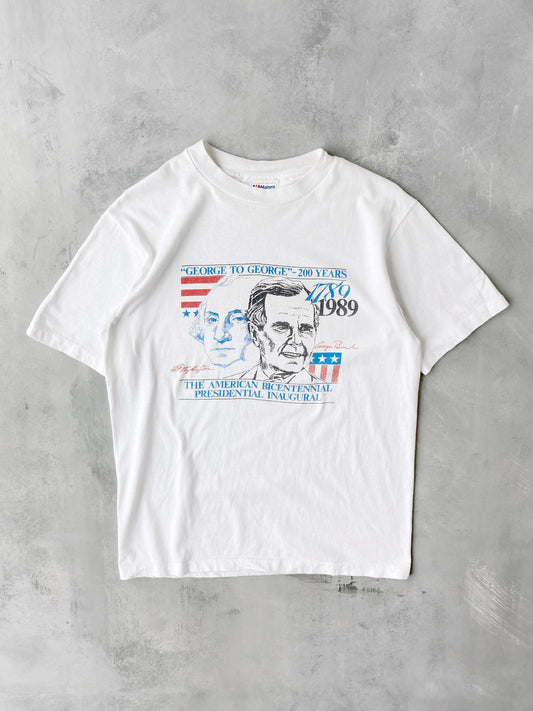 American Bicentennial Presidential Inaugural T-Shirt '89 - Medium