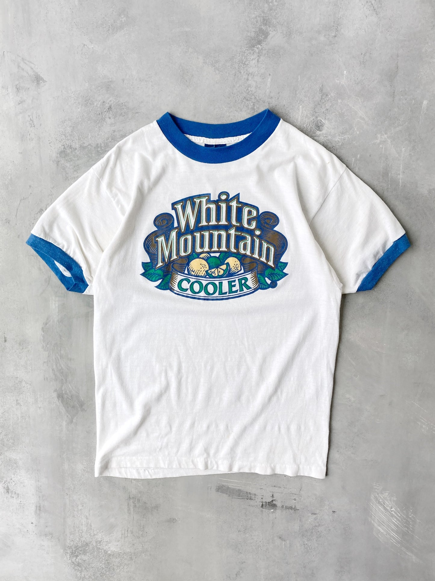White Mountain Cooler Ringer T-Shirt 80's - Medium